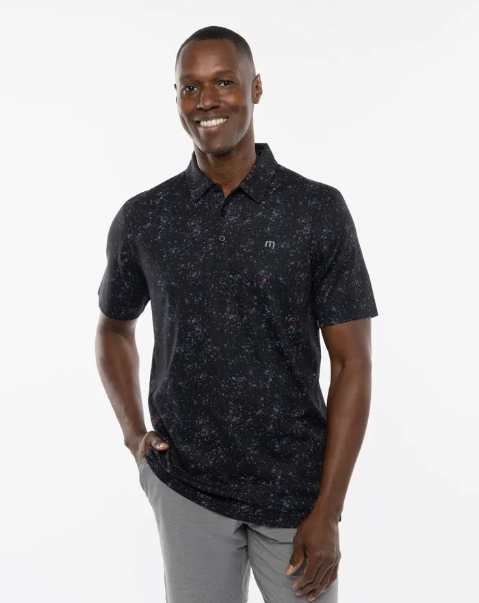 Men Polos TravisMathew SPLATTER PRINT POLO Black