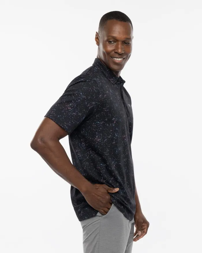 Men Polos TravisMathew SPLATTER PRINT POLO Black