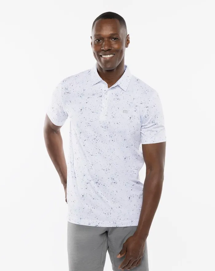 Men Polos TravisMathew SPLATTER PRINT POLO White