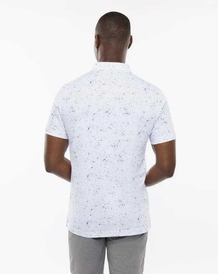 Men Polos TravisMathew SPLATTER PRINT POLO White