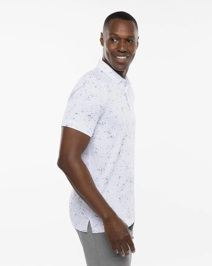 Men Polos TravisMathew SPLATTER PRINT POLO White