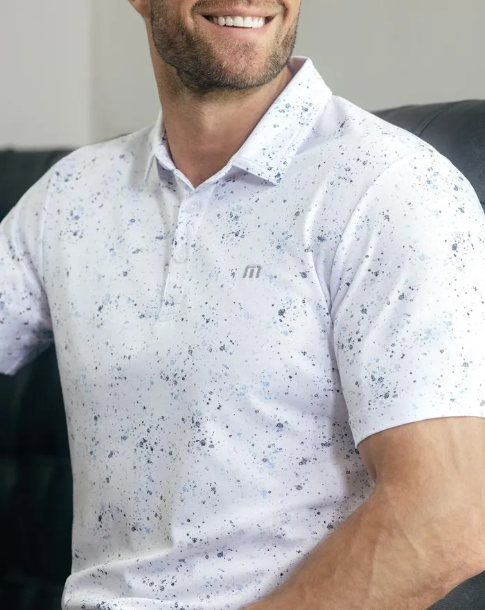 Men Polos TravisMathew SPLATTER PRINT POLO White