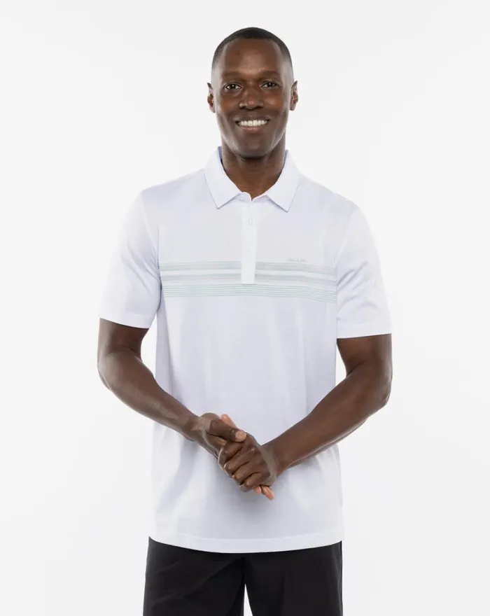 Men Polos TravisMathew SURF SLANG POLO White