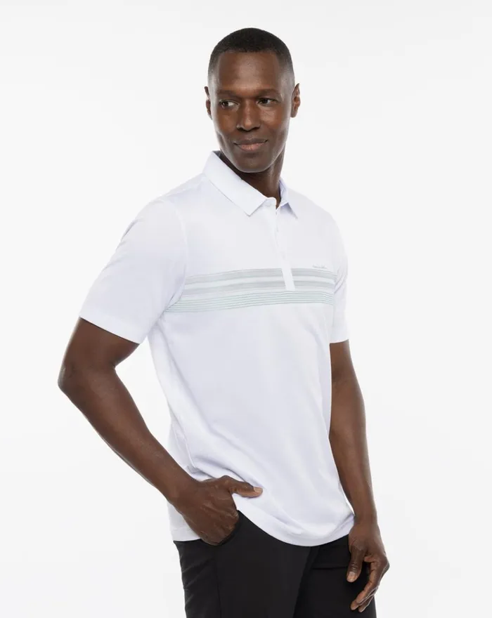 Men Polos TravisMathew SURF SLANG POLO White