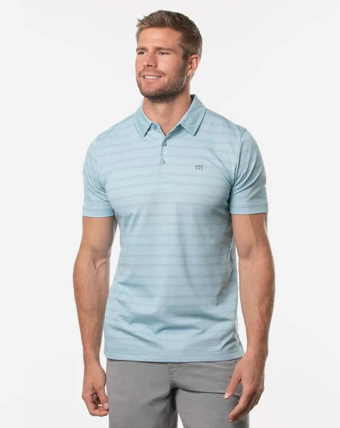 Men Polos TravisMathew TAHOE POLO Heather Delphinium