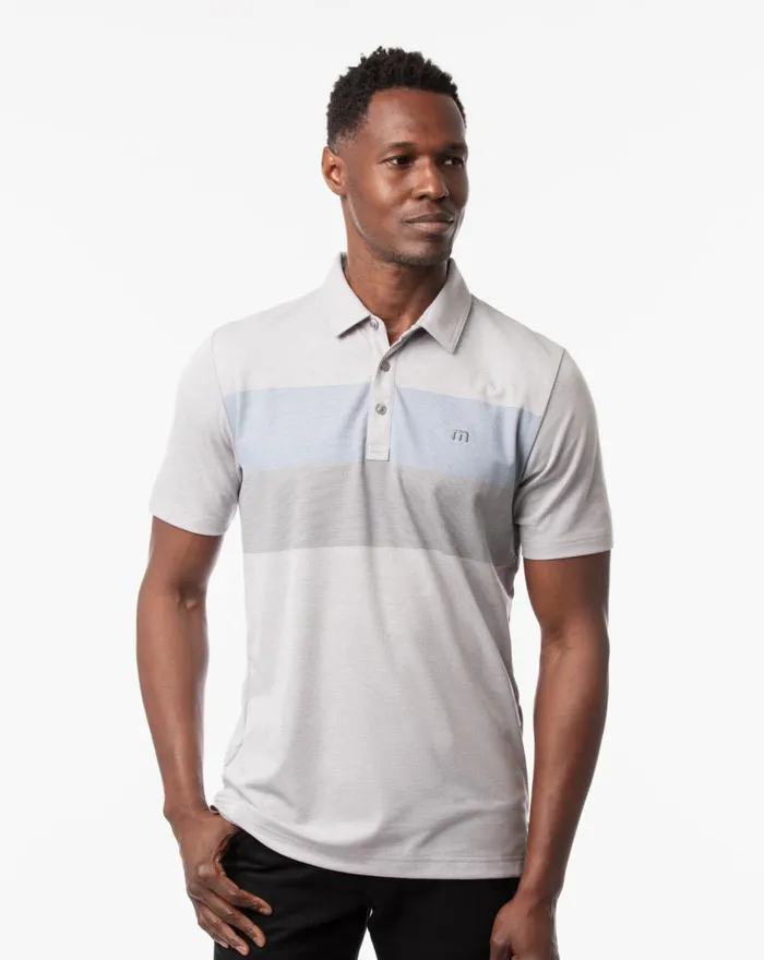 Men Polos TravisMathew TAKE COMFORT POLO Heather Light Grey