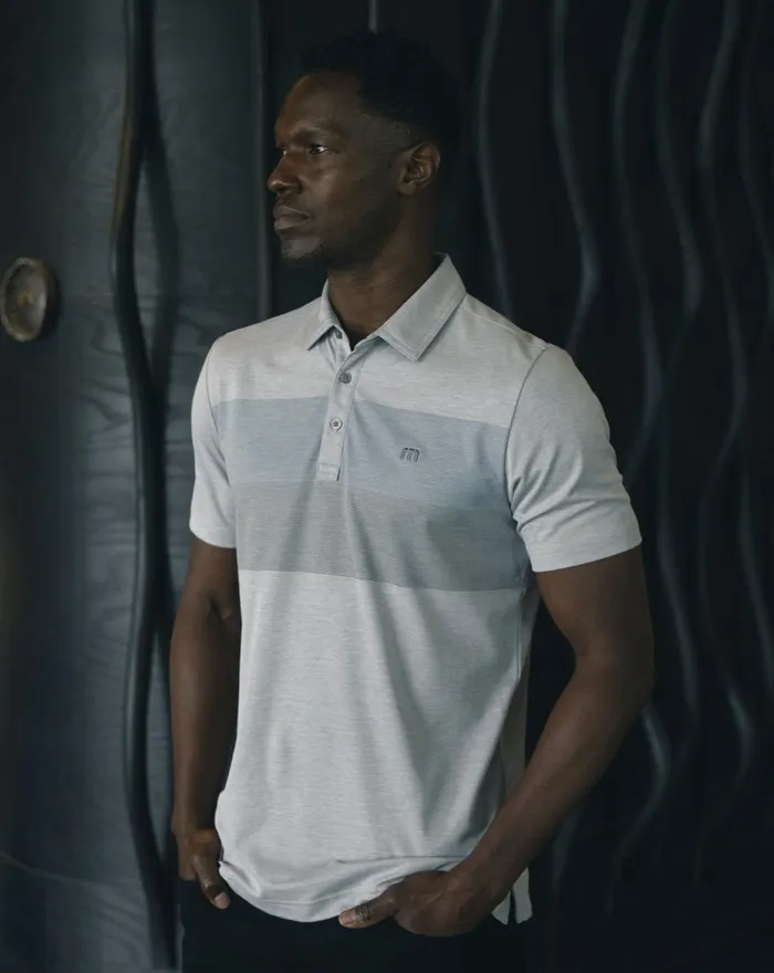 Men Polos TravisMathew TAKE COMFORT POLO Heather Light Grey