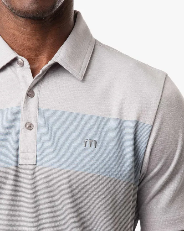 Men Polos TravisMathew TAKE COMFORT POLO Heather Light Grey