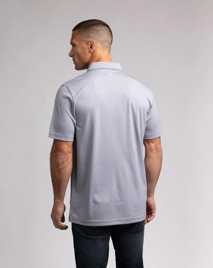 Men Polos TravisMathew TAKE THE L POLO Heather Quiet Shade