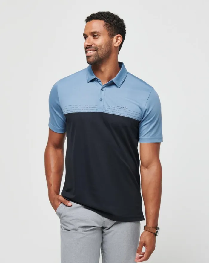 Men Polos TravisMathew TAXIWAY POLO Coronet
