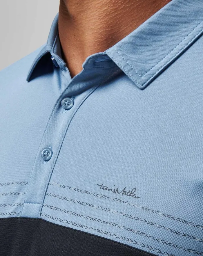 Men Polos TravisMathew TAXIWAY POLO Coronet