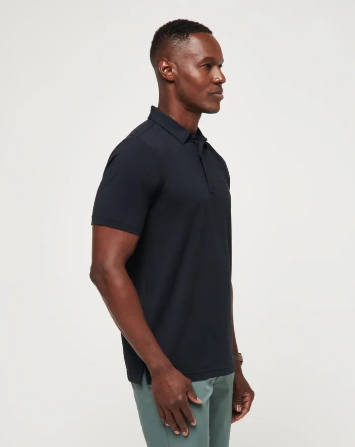 Men Polos TravisMathew THE HEATER POLO Black