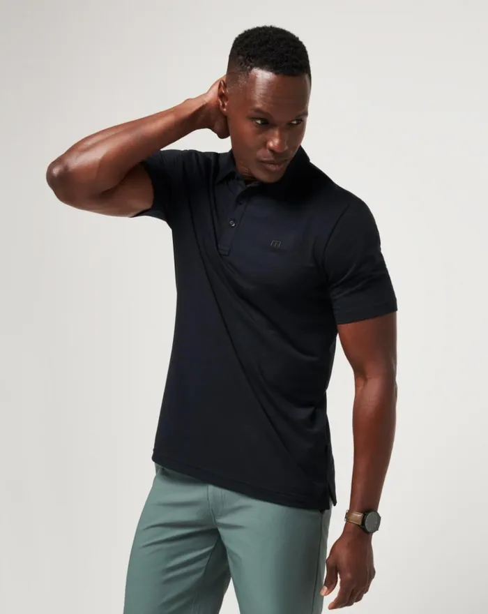 Men Polos TravisMathew THE HEATER POLO Black