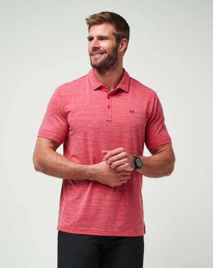 Men Polos TravisMathew THE HEATER POLO Heather Scooter