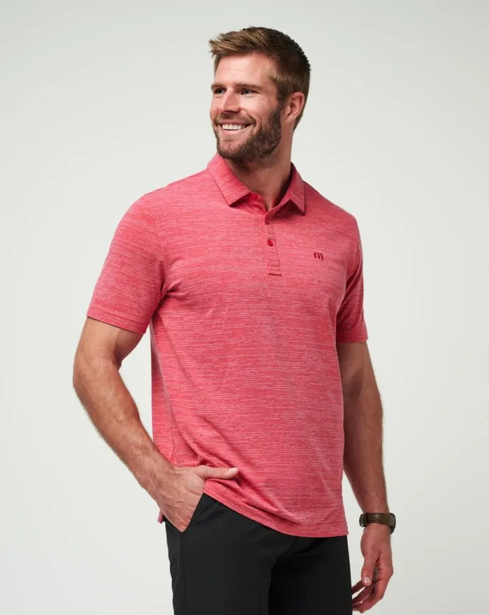 Men Polos TravisMathew THE HEATER POLO Heather Scooter