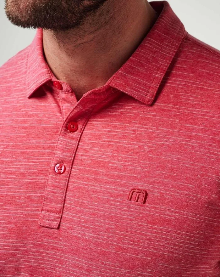 Men Polos TravisMathew THE HEATER POLO Heather Scooter