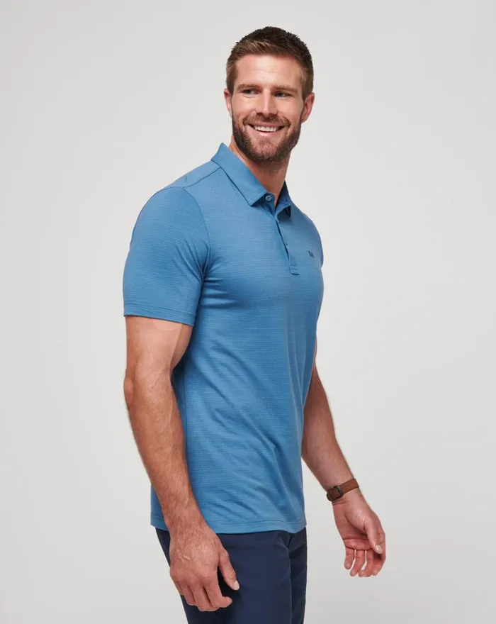 Men Polos TravisMathew THE HEATER POLO Stellar Blue