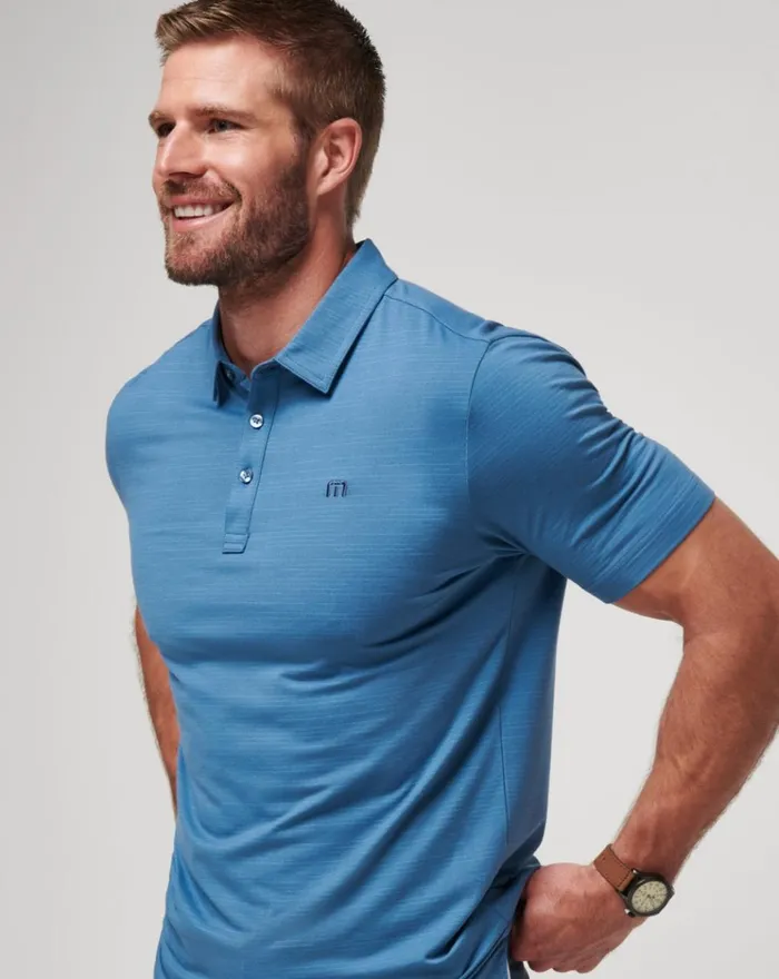 Men Polos TravisMathew THE HEATER POLO Stellar Blue