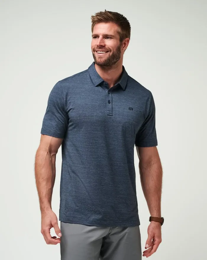 Men Polos TravisMathew THE HEATER POLO Vintage Indigoblack
