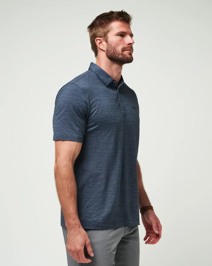 Men Polos TravisMathew THE HEATER POLO Vintage Indigoblack