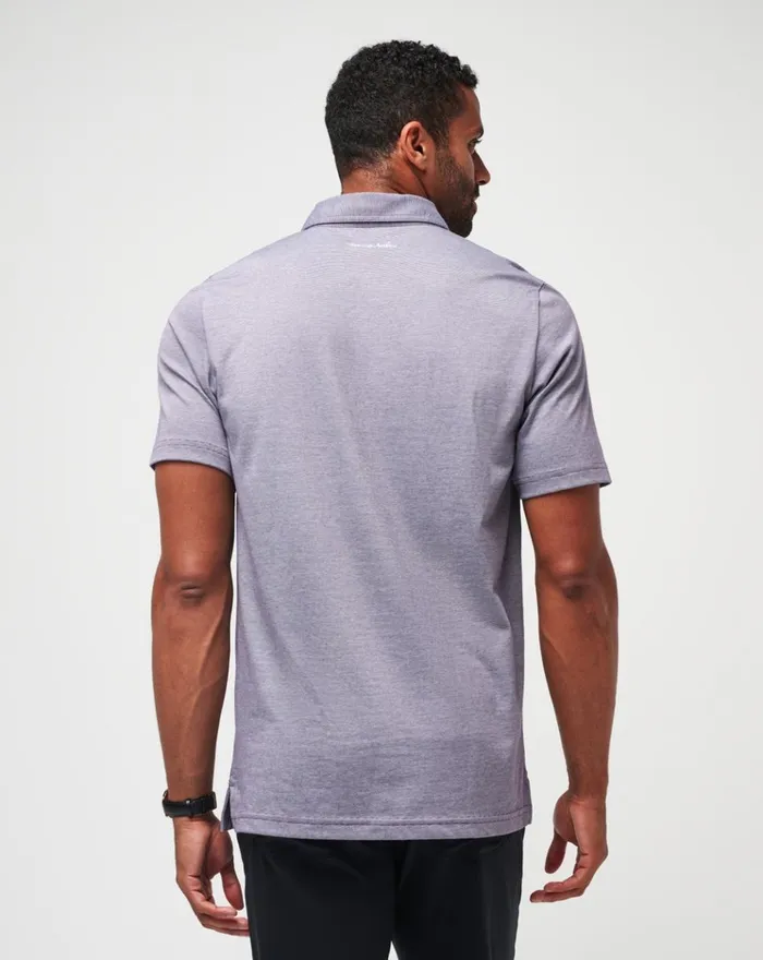 Men Polos TravisMathew THE ZINNA POLO Blackberry Cordialwhite