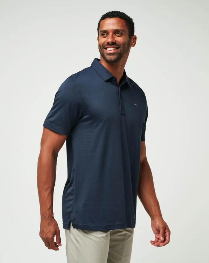 Men Polos TravisMathew THE ZINNA POLO Vintage Indigoblack