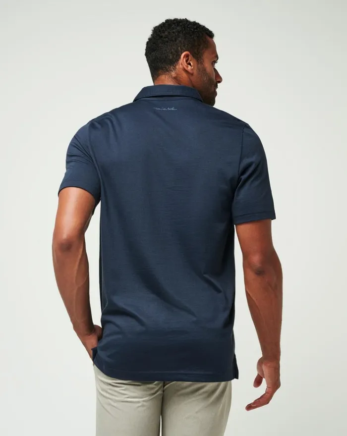 Men Polos TravisMathew THE ZINNA POLO Vintage Indigoblack