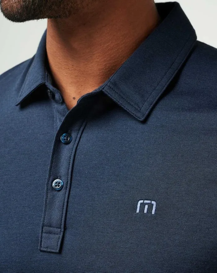 Men Polos TravisMathew THE ZINNA POLO Vintage Indigoblack