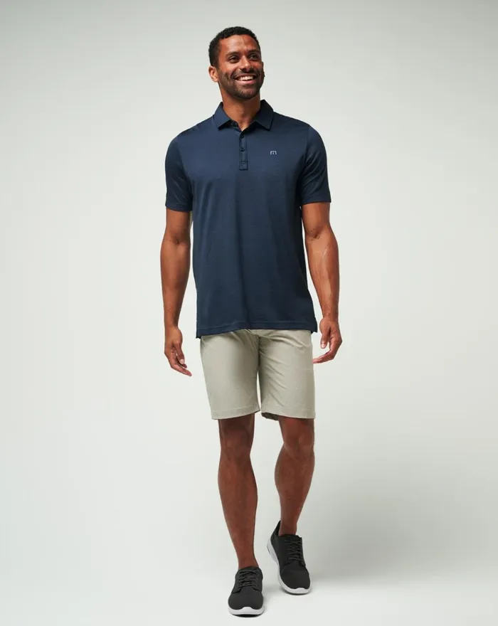 Men Polos TravisMathew THE ZINNA POLO Vintage Indigoblack