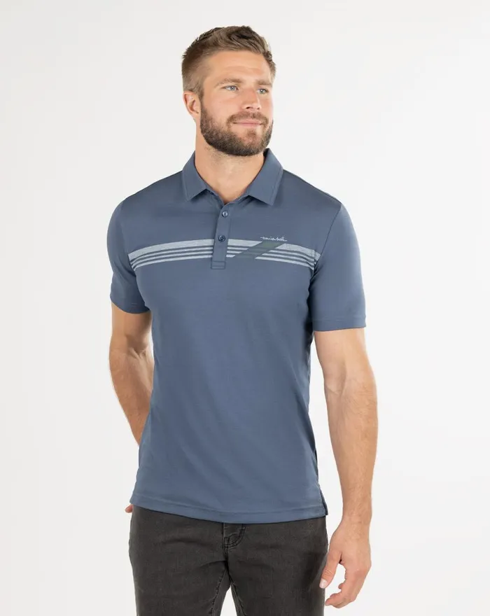 Men Polos TravisMathew THREE HILLS POLO Insigniavintage Indigo