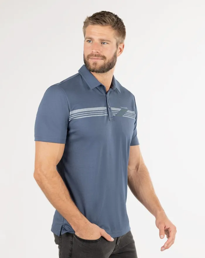 Men Polos TravisMathew THREE HILLS POLO Insigniavintage Indigo