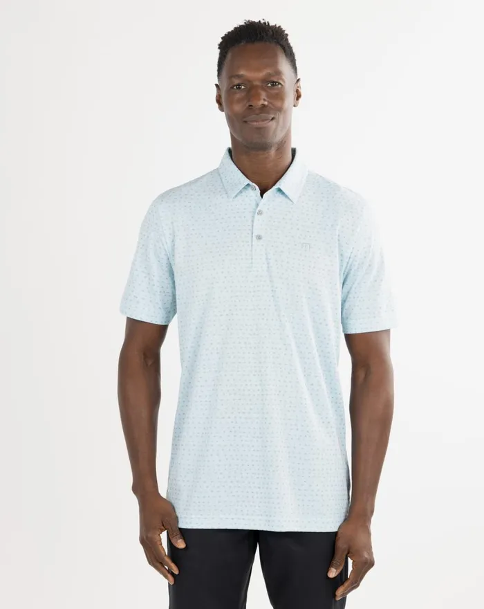 Men Polos TravisMathew THUNDERSNOW POLO Heather Petit Four