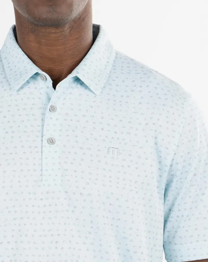 Men Polos TravisMathew THUNDERSNOW POLO Heather Petit Four