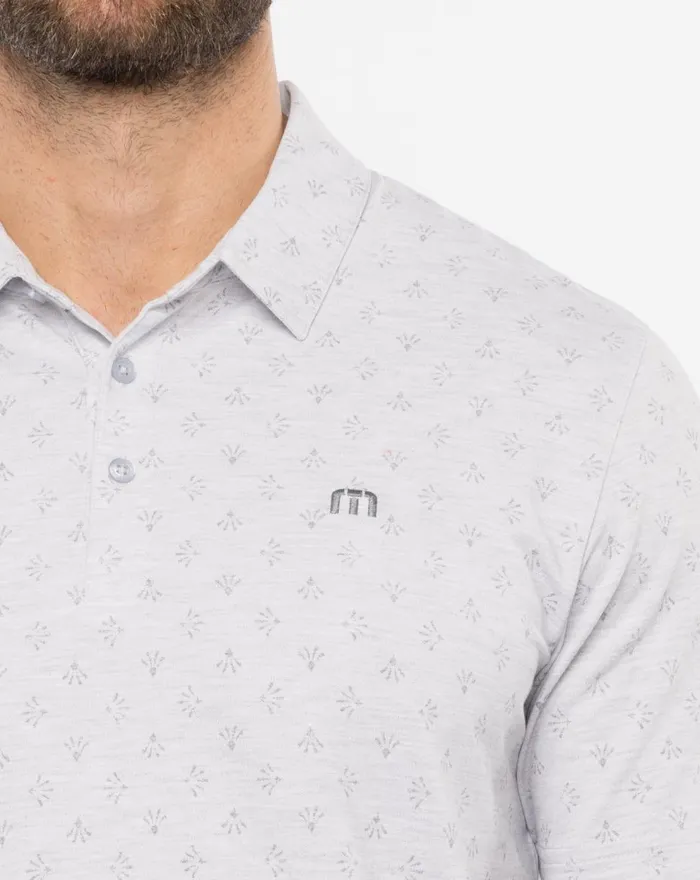 Men Polos TravisMathew TOUR BOOK POLO Heather Light Grey