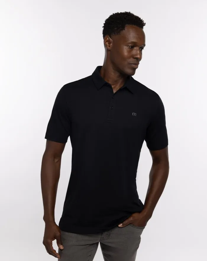 Men Polos TravisMathew TOUR GUIDE POLO Black