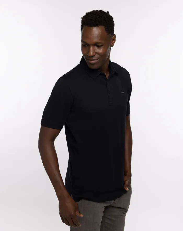 Men Polos TravisMathew TOUR GUIDE POLO Black