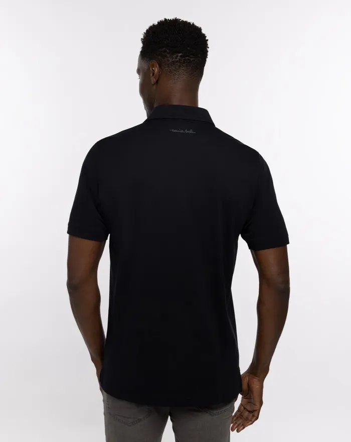 Men Polos TravisMathew TOUR GUIDE POLO Black