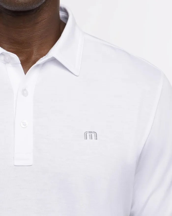 Men Polos TravisMathew TOUR GUIDE POLO White