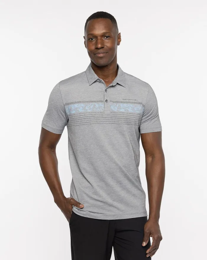 Men Polos TravisMathew UNDERWATER MUSEUM POLO Heather Medium Grey