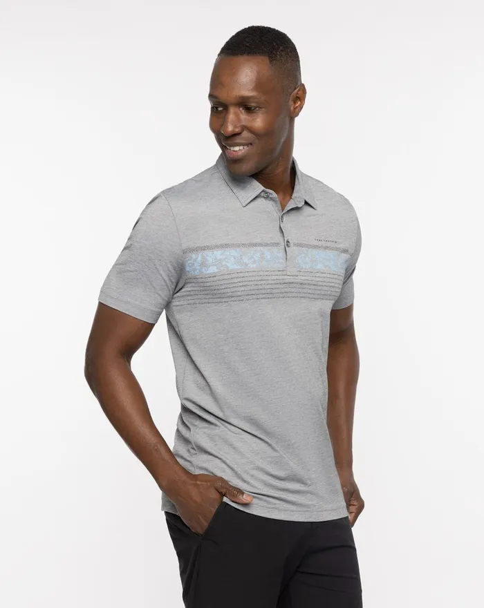 Men Polos TravisMathew UNDERWATER MUSEUM POLO Heather Medium Grey