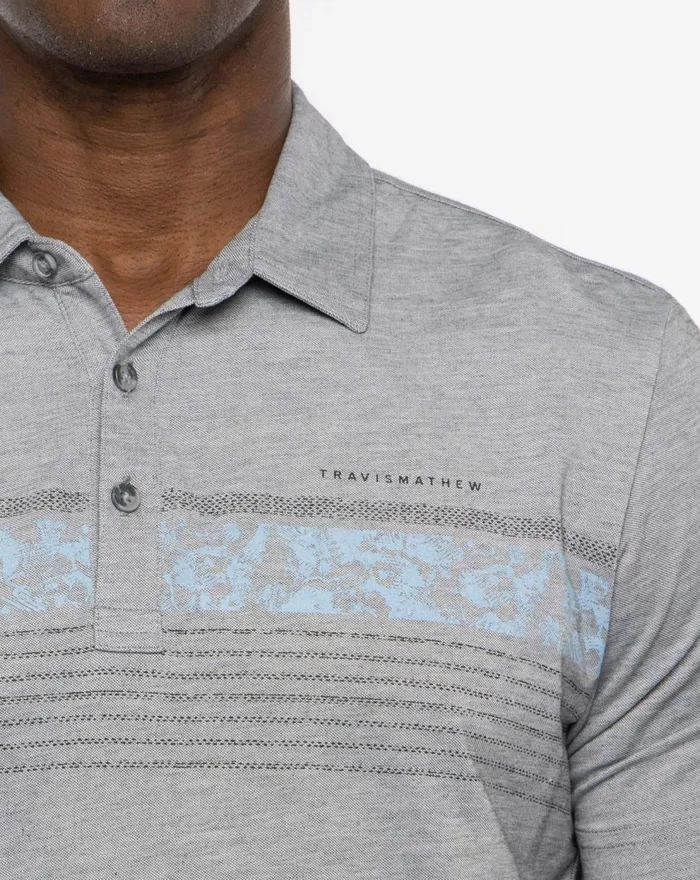 Men Polos TravisMathew UNDERWATER MUSEUM POLO Heather Medium Grey