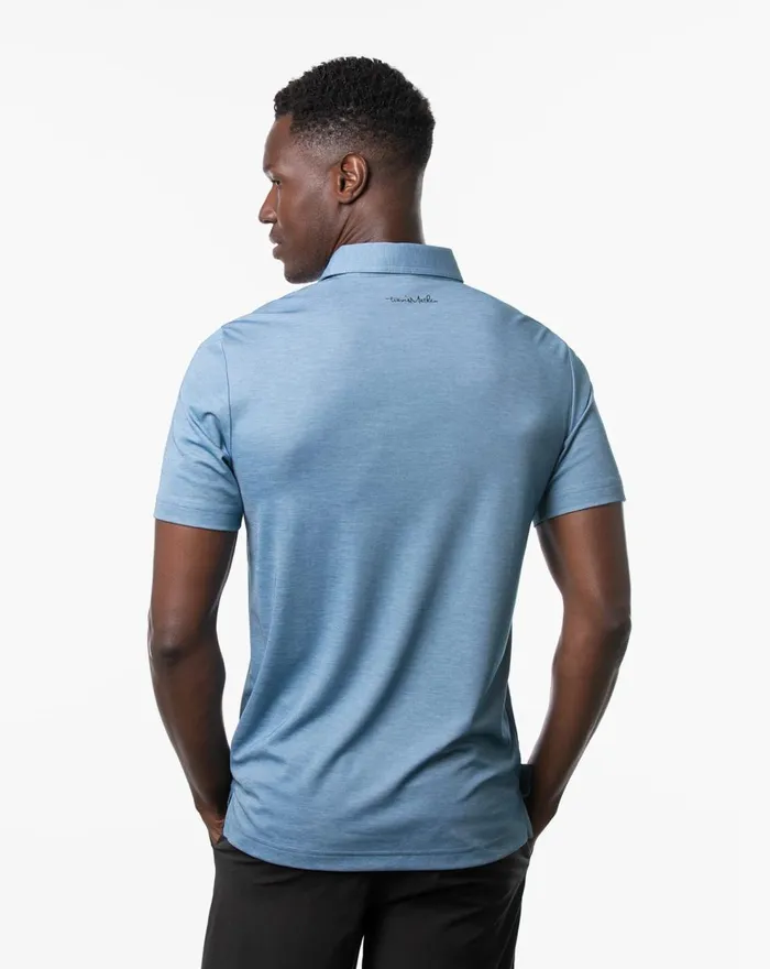 Men Polos TravisMathew UNPRECEDENTED POLO Heather Blue Sapphir