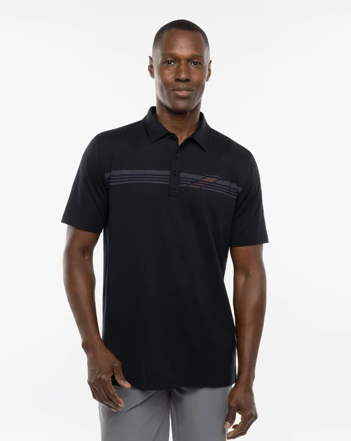 Men Polos TravisMathew VILLA LIFE POLO Black