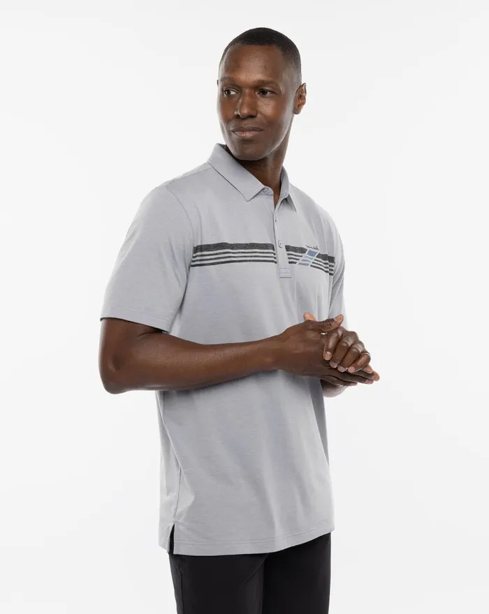 Men Polos TravisMathew VILLA LIFE POLO Heather Grey