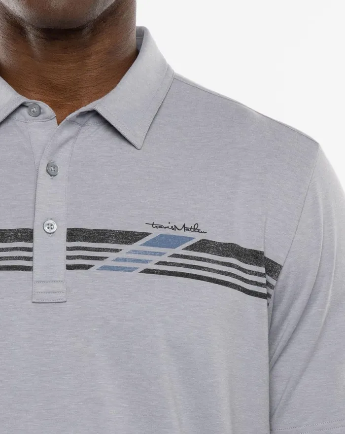 Men Polos TravisMathew VILLA LIFE POLO Heather Grey