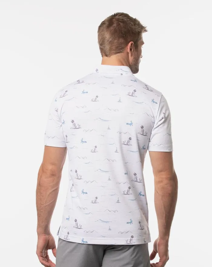 Men Polos TravisMathew WARP DRIVE POLO White