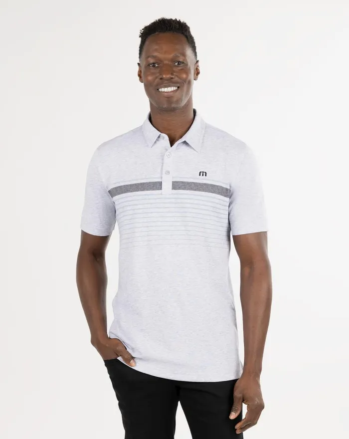 Men Polos TravisMathew WILDWOOD POLO Heather Light Grey