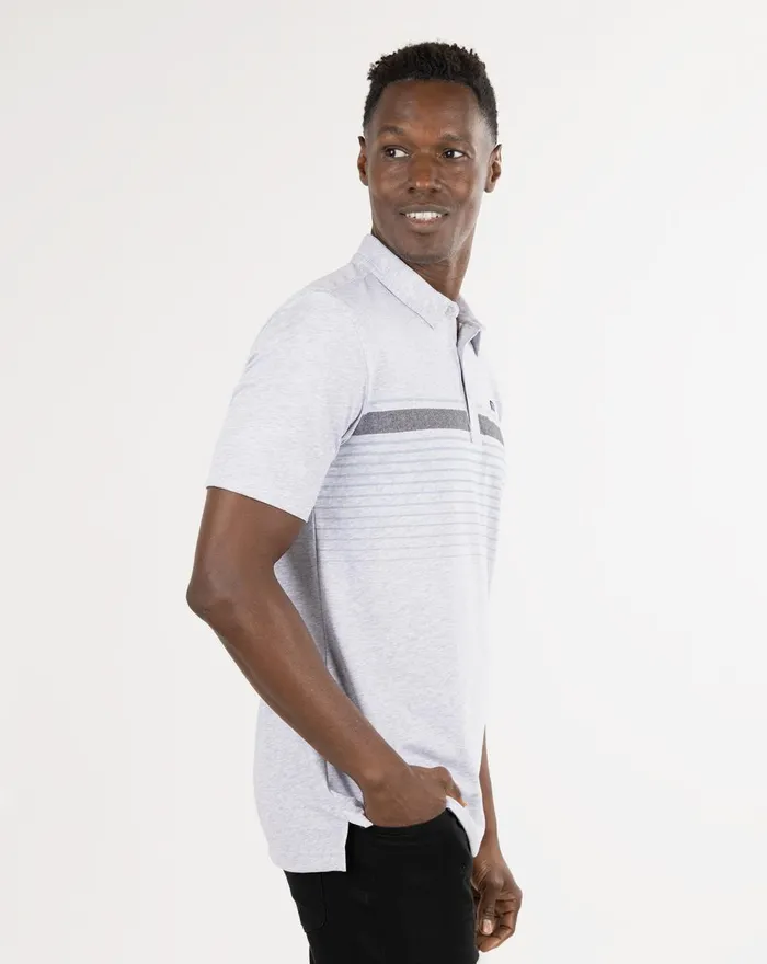 Men Polos TravisMathew WILDWOOD POLO Heather Light Grey