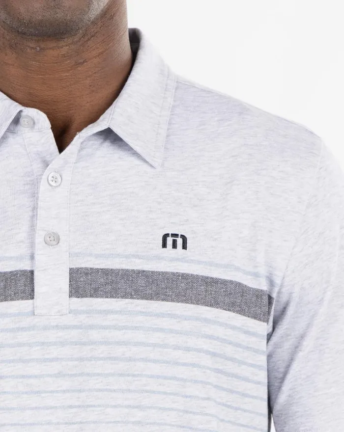 Men Polos TravisMathew WILDWOOD POLO Heather Light Grey