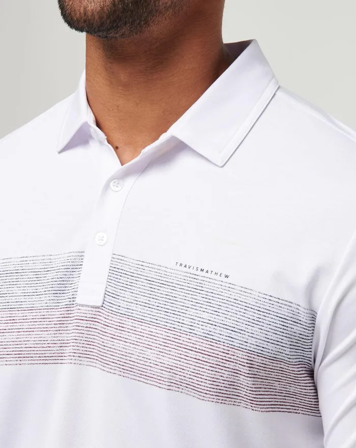 Men Polos TravisMathew WIND TEST POLO White